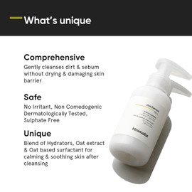 Minimalist 6% Oat Extract Gentle Cleanser For Sensitive Skin | Non-Drying, Non-Irritating Hydrating Face Wash With Hyaluronic Acid | 120 ml