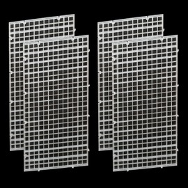JBBCMY 4 PCS Aquarium Fish Tank Plastic Grid Panel Egg Crate Grate Bottom Isolation Filter Tray Separator Cover lid Divider Hoods