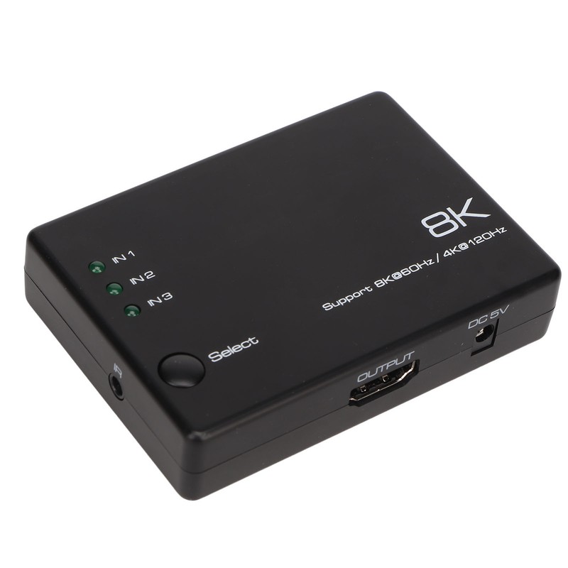 8K HD Switcher 3 In 1 Out 40Gbps Fast Stable