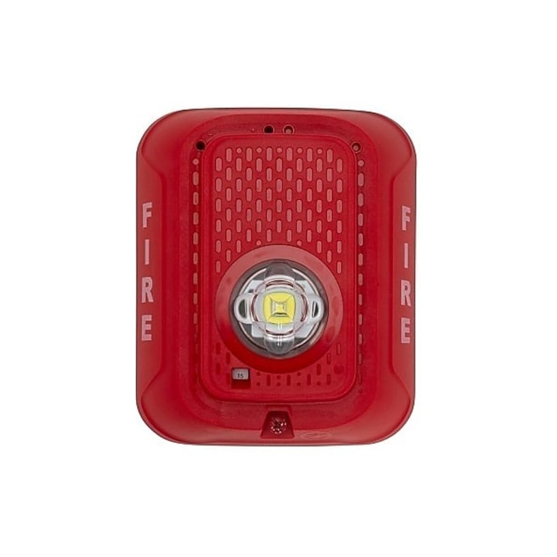 System Sensor SRLED L-Series Wall-Mount Strobe with LED, Red; Electrically