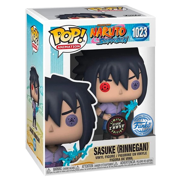 Funko Pop Naruto Shippuden Sasuke Uchiha Rinnegan w/ Chidori Chase