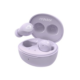 JVCKENWOOD Victor HA-A6T-V Wireless Earphones, Bluetooth Ver.5.3, Multipoint, Total 23 Hours Playback, Microphone, Small, Lightweight, Waterproof, Purple