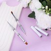 JIYIN 2Pcs Double Ended Nail Art Brushes Hard Gel Nail