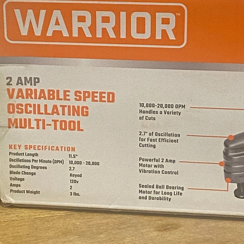 WARRIOR 2 AMP Variable Speed Oscillating Multi Tool 6 Speed