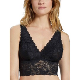 Cosabella womens Never Say Never Plungie Longline Bralette Plunge Bra, Black, X-Large US