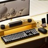 Wireless Keyboard and Mouse Combo Pure Color Retro 2.4G Wireless