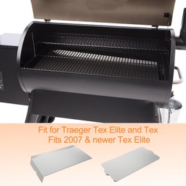 Drip Pan Heat Baffle and Aluminium Grease Drip Tray Liners for Traeger Pro 34 Series Tex Elite Newer Tex Elite Pellet Smoker Grills, Suitable for Traeger Pro 34 Accessories BAC006 BAC410