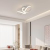 DAXGD 16W LED Ceiling Light, White 8-Way Aluminium Ceiling Light,