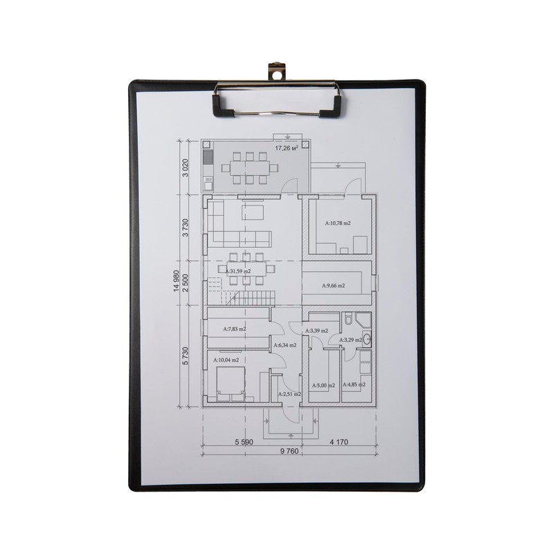 Idena 11373 Clipboard for DIN A4, Portrait Format, PVC Coated
