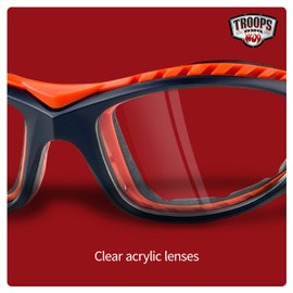 TROOPS BBQ Grilling Goggles Anti-Fog Tear-Free Anti-Scratch Eye Heat Protection Safety Glasses