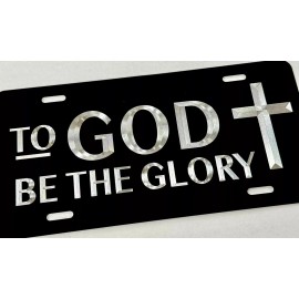 BLVD To God be the Glory Christian Car Tag Diamond Etched Engraved License Plate