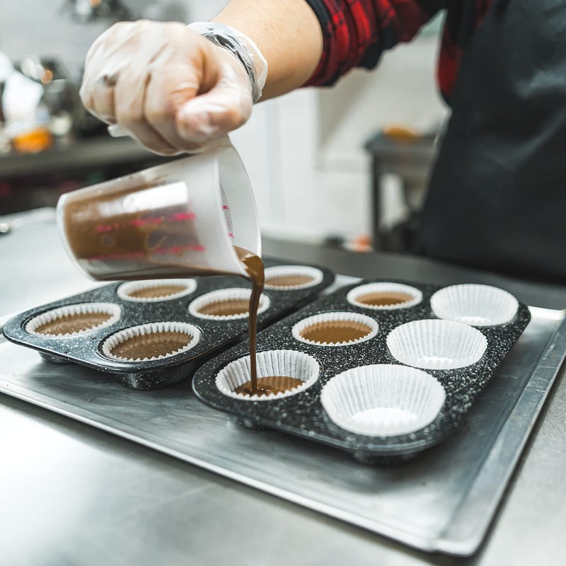 Bake Choice 200pcs Standard Brown cupcake liners for baking,food-grade cupcake