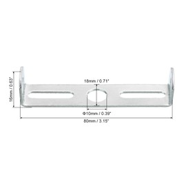 sourcing map 1 Set Ceiling Light Plate Kit 80 x 18 x 16 mm Lighting Body Mounting Bracket for Home Office Chandelier