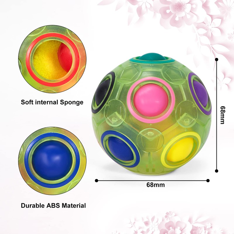 ROXENDA Magic Ball Rainbow Ball, Skill Game Puzzle Ball -