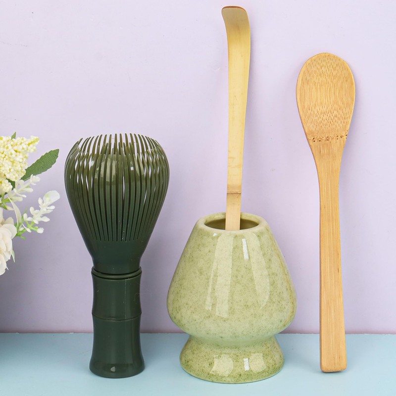 Set of 4 Matcha Tea Set Matcha Whisk and Spoon,