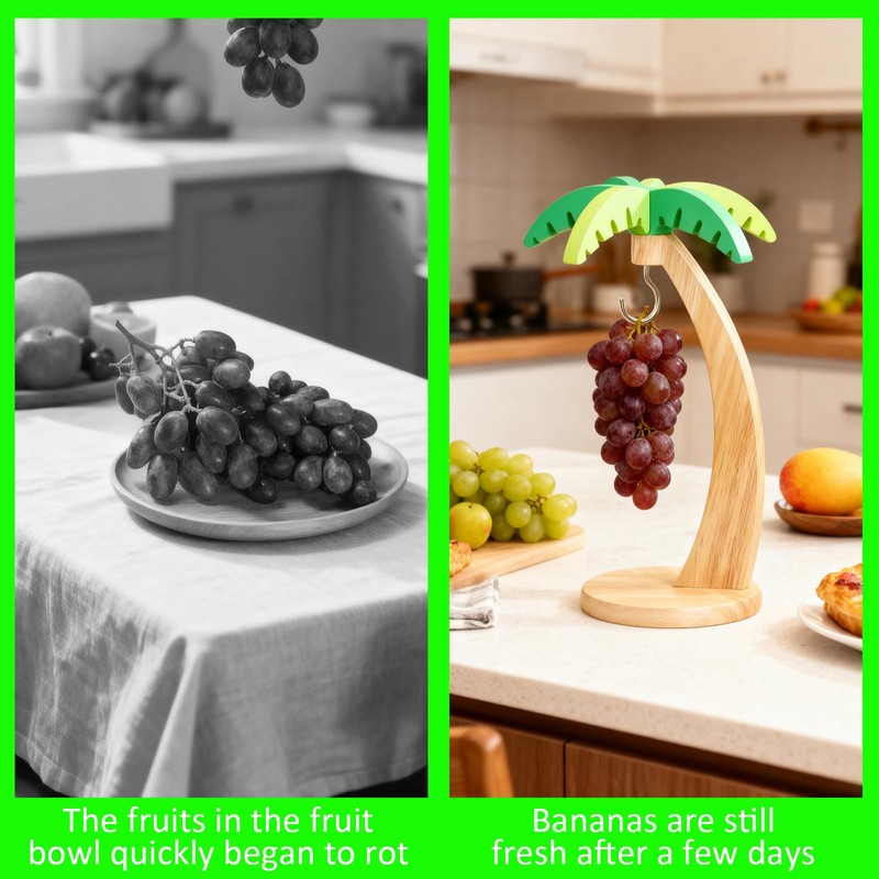 Zamety Supporto per banane, in legno, per banane, per bancone