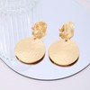 Matte Gold Clip On Earrings Round Dis Hammered Lightweight Clip