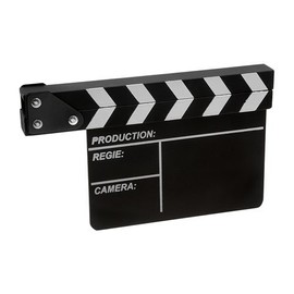 Fotodiox Movie Chalk Clapboard, Film Production Director's Slateboard Clapper, 8"x10.5" Wood w/Metal Fittings