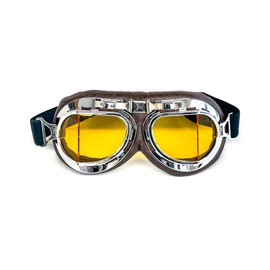 CRG Sports Motorcycle Goggle Aviator Pilot Style Cruiser Scooter Motocross Goggles for Man, Woman, Adult