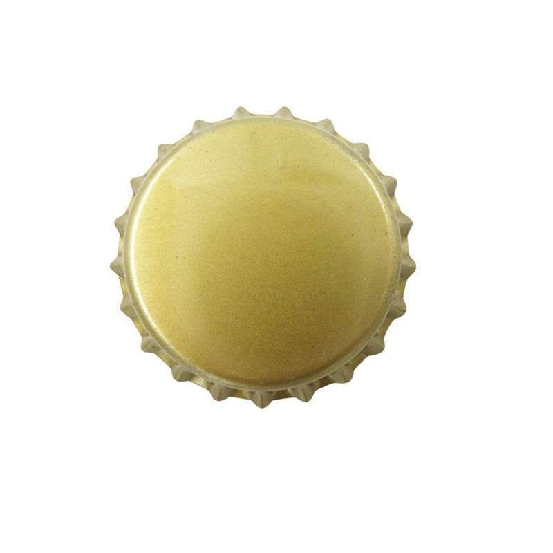 TRIXES 100PC Gold Metal 25mm Bottle Caps Crown Home Brew
