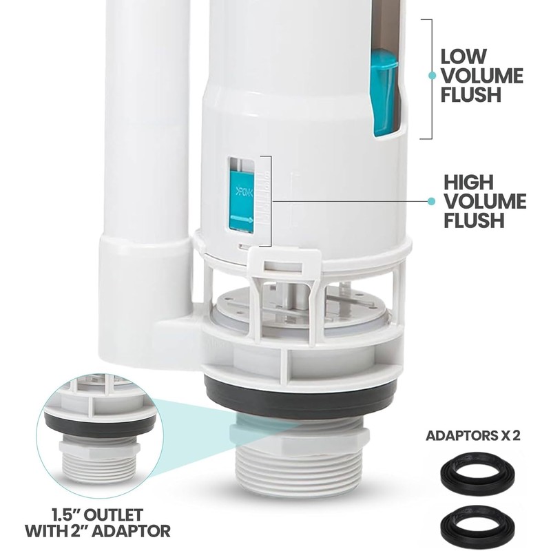 Zodazoqa Double Button Remote Control Split Drain Valve Toilet Drain