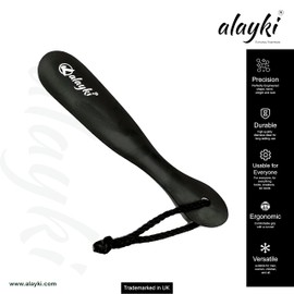Alayki 7-Inch Heavy Duty Shoe Horn - Matte Black Stainless Steel Long Handled Shoe Horn for Women, Men, Kids, and Seniors - Compact Travel Size Metal Shoe Horn for Boots, Ski Boots, and Everyday Use