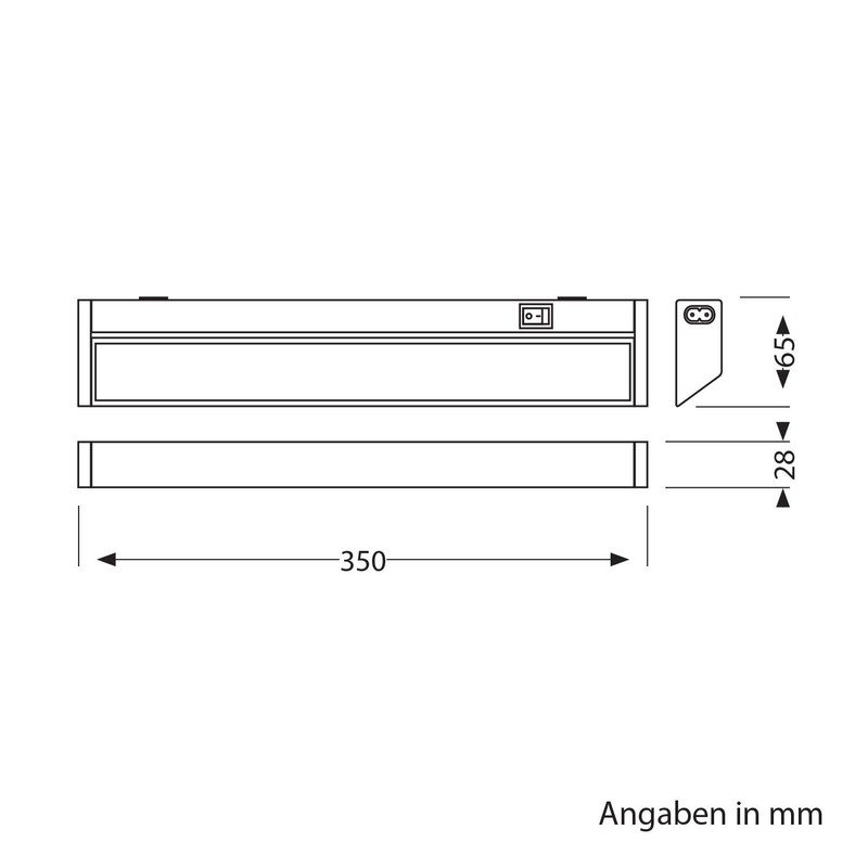 ledscom.de LED Under-Unit Light LIWO Swivelling (Size and Colour Selectable)