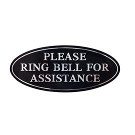 1PC Silver Please Ring Bell for Assistance Sign, 7x3 Inches - Aluminum - Self-Adhesive Ring Doorbell for Service