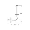 GROHE Start 41186000 Spare Paper Holder (Material: Metal, Wall Mounted,