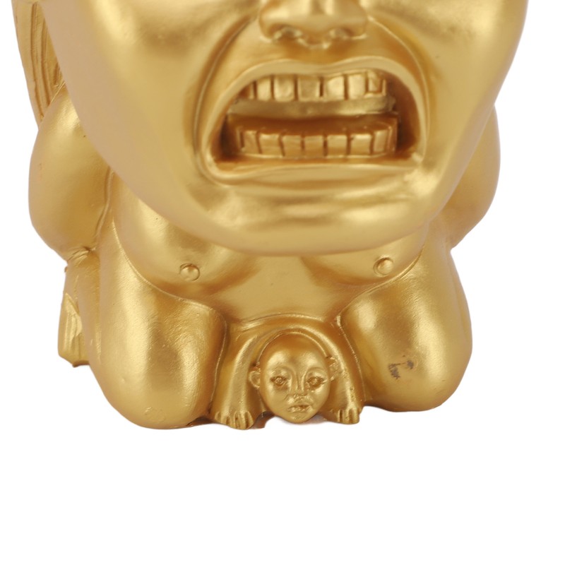 Fertility Statue Resin Handmade Golden Exquisite Creative Fertility Idol Sculpture