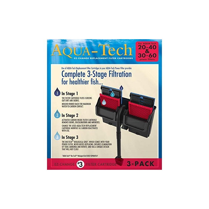Aqua-Tech EZ-Change #3 Activated Carbon Filter Cartridges for 20-40 /