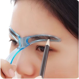 Eyebrow Stencil for Beginners, Reusable DIY Eyebrow Stamp for 3 Minutes Makeup (Blue)