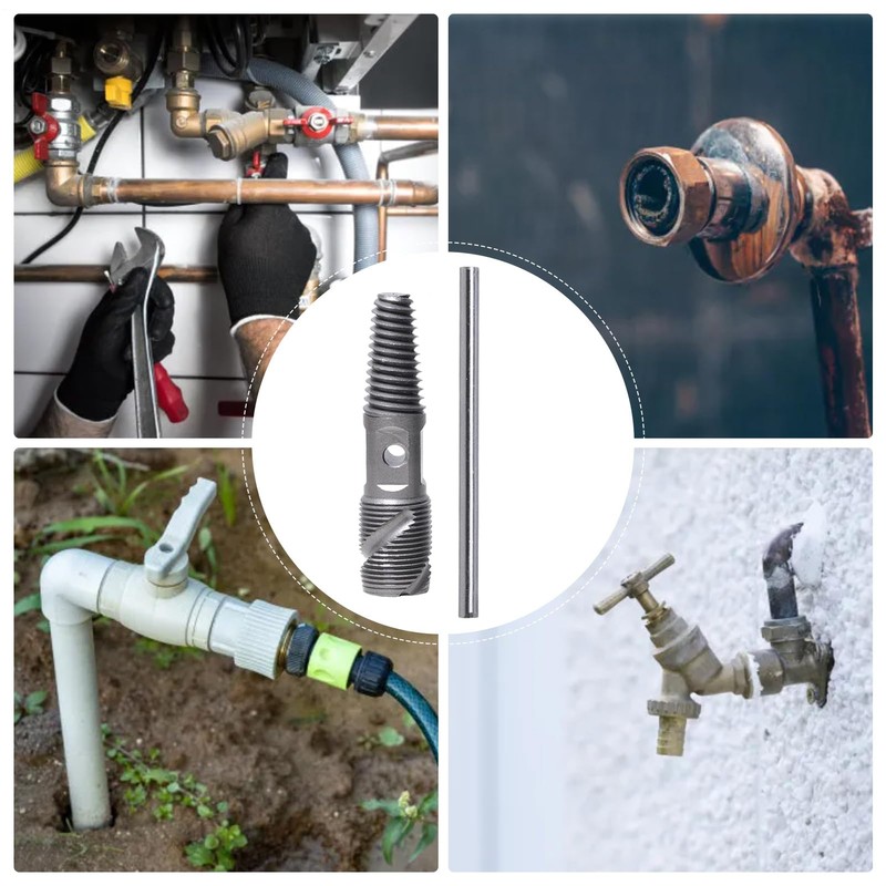 Screw Extractor - Water Pipe Maintenance Tool | 1/2in 3/4