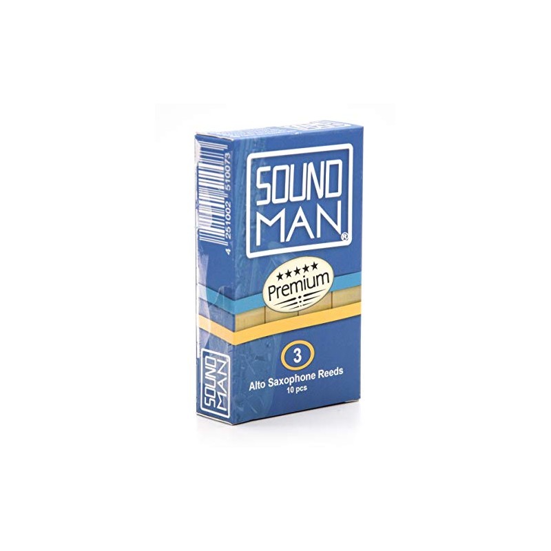 Soundman® Alto Saxophone Reeds - 10 Reeds for Saxophone -
