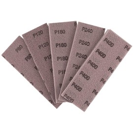 Shineboc 25pcs Mesh Sanding Sheets, Mesh Hook and Loop Sanding Pads 80 120 180 240 400 Assort Grit Dust Free Abrasive Net Sander Disc Anti-Blocking Grinding Polishing Sandpaper for Car Wood Furniture