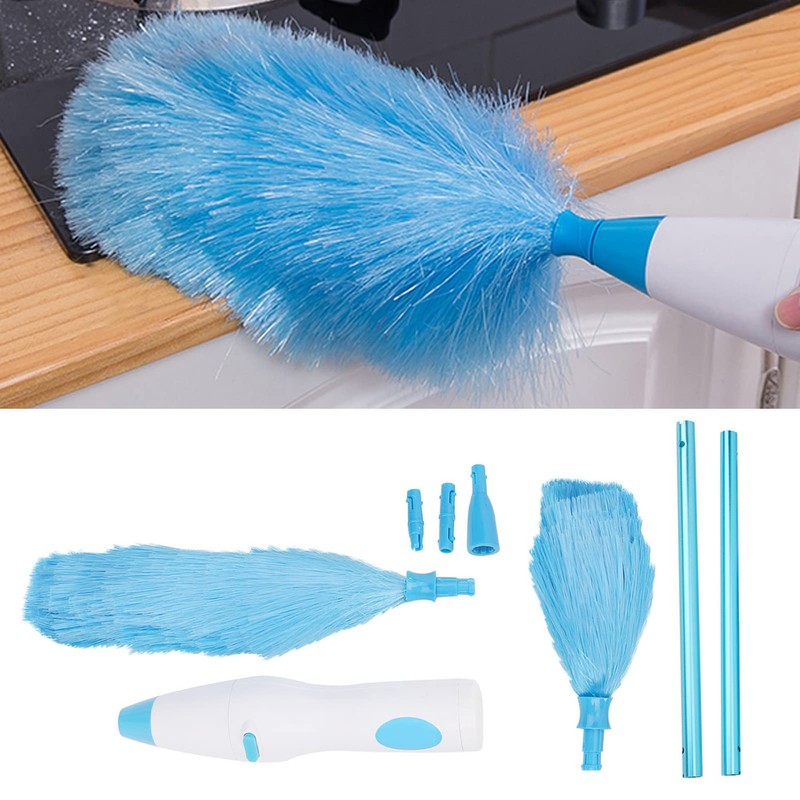Electric Duster, 180° Bendable Spin Duster Motorised Dust Washable Duster,