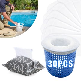 MPINOI 30Pack Pool Skimmer Filter Socks for Above Ground and Inground Pool Skimmer Basket, Pool nets for Cleaning, Ultra Fine Mesh Screen Socks for Pool Skimmer Basket with a Bag for Storage