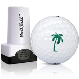 Ball Tatt - Palm Tree Golf Ball Stamp, Golf Ball Stamper, Self-Inking Golf Ball Stamp Markers, Reusable Golf Ball Marking Tool to Identify Golf Balls, Golfer Gift Golfing Accessories