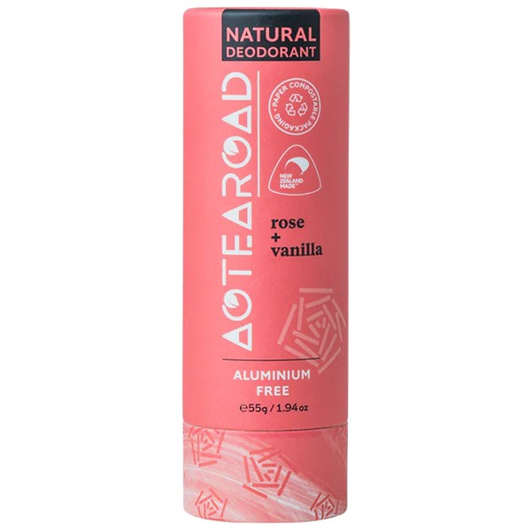 Aotearoad Natural Deodorant 55g - Rose + Vanilla