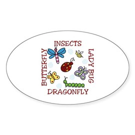 CafePress Insects Lady Bug Sticker Oval Car Bumper Sticker