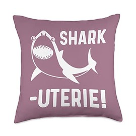 Charcuterie Shark Lover Cheese Saying Women Sharkutery Board Throw Pillow