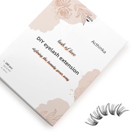 Acthinka DIY Eyelash Extension, 280 Pcs D Curl Cluster Lashes, 9-16mm Mixed Soft Lashes, 30D 40D DIY Lash Extention, Designed Lash Card (280 Pcs 30D & 40D 9-16mm)