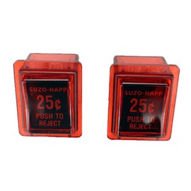Game Room Guys Arcade Reject Button Assembly -Red - Set of 2