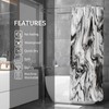 Gibelle Black and White, Abstract Marble Shower Curtain for Modern