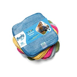 Cheeky Wipes - 25 Washable Rainbow Bamboo Terry Cloth Wipes, 15x15cm Reusable Multi-Coloured Pack, Perfect for Babys Hands and Face, Absorbent, Super Soft and Naturally Anti-Bacterial | Eco Friendly