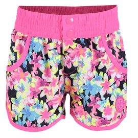 Maui AND Sons Salida de Playa para Mujer, Tipo Shorts en Color Rosa con Estampado Flores. (CH)