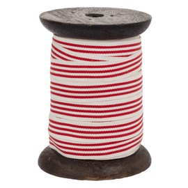 Boston International Christmas Ribbon Spool for Gift Wrapping & Decorating, 32 Feet of Ribbon, Christmas Stripe with Candy Canes