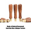 Toolcool Wood File Handle Wooden Handles with Brass Collet Chuck