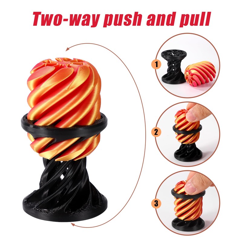 Impossible Cone, Mini Vortex Thread Illusion Fidget Toy 3D-Printed Spiral