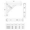 MS Beschläge Heavy Duty Folding Console 1 Pair Steel Shelf